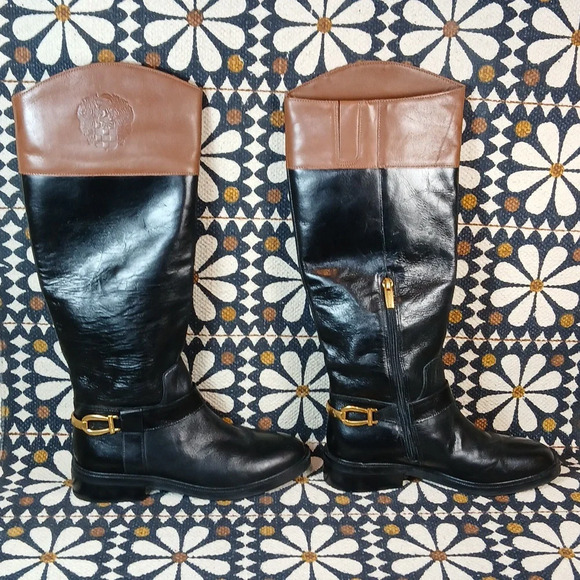 Vince Camuto Women's Amanyir Knee High Boot in Black Leather size 6.5 - Picture 5 of 14